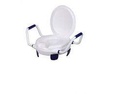 Queraltó Rehausseur de WC 11 cm avec accoudoirs et couvercle.