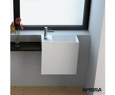 ambra Lave-Mains Suspendu Gauche - Palma en Solid Surface
