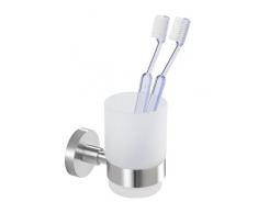 Wenko 19615100 Porte Verre Ã Dents Uno Bosio Acier Inox