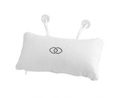 Beauneo Accessoires de Salle de Bains Baignoire AntidéRapante Coussin de Bain avec Coussin à Ventouses pour Spa Coussin pour Oreiller avec Massage de la TêTe et du Cou