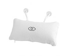 Lazmin Oreiller de Bain antidérapant avec ventouses, soutient Le Cou et Les épaules pour Le Spa à Domicile, Baignoire, Bain à remous, Anti-bactérien, Coussin Luxueux