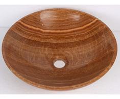 Jaune Marron Effet Bois Pierre Marbre bassin lavabo salle de bain 35 cm x 12 cm (b0058)