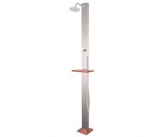 Festnight Douche de Jardin en Acier Inoxydable Brossé 210 cm