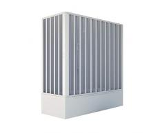 Forte BR200001 Paroi de baignoire angulaire, ajustable - Blanche - Dimensions : 70 x 150 – 170 cm ; hauteur de 150 cm