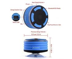 Enceinte portable Bluetooth Haut-parleur de douche étanche Mètre W/5 W son HD, Super Bass, haut-parleur mains libres, radio FM