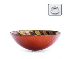 Vasque À Poser Verre Trempé Évier De ComptoirLavabo En Forme De Feuille En Verre Trempé (Color : Single basin B)