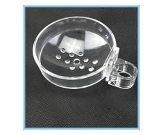 Inchant Transparent ABS Porte-Savon de Salle de Pain pour Barre de Douche,Rond,Diamètre 22mm