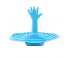 1x Caoutchouc Bouchon Strainer Évier Attrape Filtre Baignoire Lavabo Forme Main Couleur Aléatoire