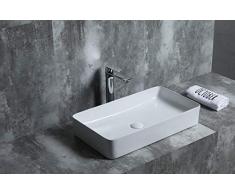 SFINO RT6034 - Starbath - Vasque à poser en céramique. Lavabo pour salle de bain 60 x 34 x 12 cm