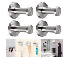 UYRS 4 Pièces Patère Crochet en Acier Inoxydable Serviette de Crochet Crochet Peignoir Mural Porte-Serviettes