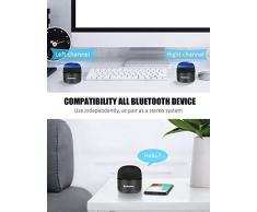 Enceinte Bluetooth Portables, BassPal Petit Haut-ParleurSans Fil avec Radio, Étanche IPX5, HD Stéréo Son et Basses Améliorées, Mini Format de Poche pour Douche de Voyage à Domicile Pool - 1 Pack