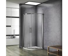 80X80X195cm Porte coulissante Paroi de douche accès dangle cabine de douche verre anticalcaire