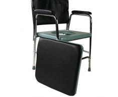 Mobiclinic, Velero, Chaise percée/toilette, Chaise WC pour handicapé, Chaise toilette pour personne agée, Avec couvercle, embouts antidérapants, assise et accoudoirs rembourrés
