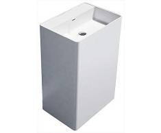 Lavabo colonne totem PB2022-60 x 42 x 90cm - blanc - Solid Stone