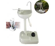 KEKE Lavabo sur Pied Mobile Réservoir avec Évier Intégré Table De Lavage pour Le Camping, Les Caravanes, Les Activités De Plein Air, La Cuisine Et Plus Encore