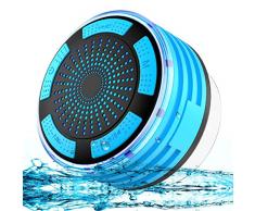 IPX7 ÉTanche, SEGURO Enceinte Bluetooth Étanche Pour La Douche V4.0 Sans Fil Mini Haut-Parleur Bluetooth Portable Mains Libres, Radio FM, Ventouse, Rechargeable Enceinte Bluetooth