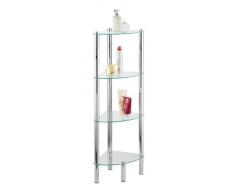 Wenko 15852100 Étagère dAngle Salle de Bain 4 Étages Yago