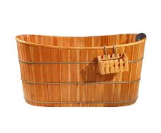 VIOY Spa Baignoire en Cèdre Baignoire Maison Tonneaux Sauna Hôtel Accueil,Couleur Bois,S