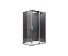 BuyLando - Cabine de douche dangle Ela 120x80x195 cm - avec bac à douche et siphon