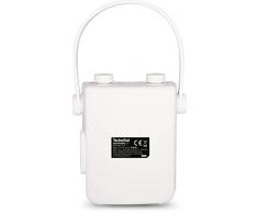 TechniSat Radio numérique 30 (Dab Radio de Douche, UKW, Batterie intégrée, Bluetooth, IP X5 résistant aux Projections deau Blanc.