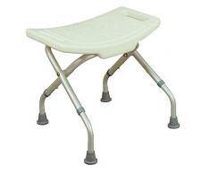 Mobiclinic, Delta, Tabouret de douche blanc, Siège de Douche pliable et réglable en hauteur, Tabouret pour Bain et de Douche