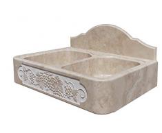 Lavabo en pierre mod. Eryx avec Sculpture