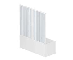 ROLLPLAST PINTO Pare Baignoire Douche en Plastique PVC Mod. Nina 160 cm avec Ouverture Centrale