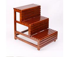 Tabourets de douche et de bain Tabouret descalier double anti-corrosif imperméable à leau en bois massif Tabouret de douche double dhydromassage Salle de bain tabouret de douche à trois niveaux