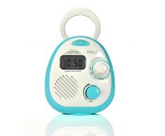Pyle – Radio de Douche étanche sans Fil Bluetooth Musique Douche Réveil Radio Haut-Parleur avec AM FM Tuner (Psr16bt)
