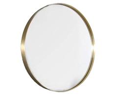 LNDDP Grand Miroir Mural Rond avec Cadre en métal, Meuble-lavabo, Chambre ou Salle Bains en Verre Flottant à Support argenté Contemporain (15,7à 31,5 diamètre)