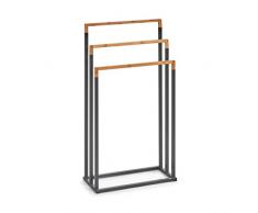 Zeller 18722 Porte-Serviettes Bois, Bois, Noir, 45 x 21.5 x 84.5 cm