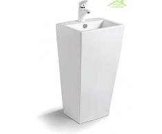 Lavabo Totem rectangulaire Marais 83x44x38 cm en céramique