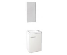 Baikal 24010011 â Meuble avec lavabo et miroir pour toilette, blanc