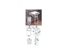 siège de douche - escamotable - 38 x 35.5cm - blanc - béquille automatique - pellet 047630