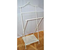 Porte-serviette pliable, shabby, la nostalgie Serviette Support fer blanc