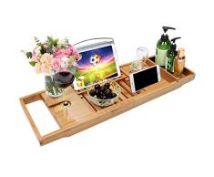 Good-Like Plateau pour baignoire en bambou