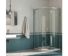 Idralite Cabine Douche Demi-Circulaire 80x80 CM H185 Transparent modèle Junior
