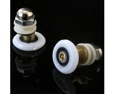 Roues de porte de douche, rouleau de remplacement pour porte de douche de salle de bain, roulettes, convient pour la plupart des cabines de douche, cabines de douche et cabines à vapeur, 25mm, 25mm