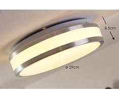 Plafonnier rond LED pour salle de bain ou bureau - 880 Lumen - 3000 Kelvin - IP 44