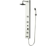 DP Bath Galapagos - Colonne de douche hydromassante en aluminium, argenté