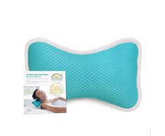Oreiller de Bain Coussin de Baignoire Jacuzzi, CoastaCloud Oreiller de SPA avec des 2 grandes Ventouses, support pour la tête, la nuque, sattache fermement à la baignoire