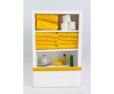 Poupées Maison Mobilier Miniature Blanc Étagère De Salle De Bains & Accessoires Citron