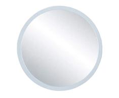 WJSW Miroir Mural Cadre de Cercle en Bois Suspendu Meuble-lavabo en Panneau de Verre Rond Flottant, Grand Miroir de Chambre à Coucher ou Salle de Bain