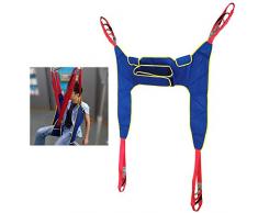 D&F Harnais De Levage du Corps Complet du Patient,Jambe Séparée,Toilette pour lève-Personne pour Personnes à mobilité réduite avec Support en Quatre Points