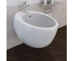Roderick Irving Wc Mural Bidet en céramique Blanc Trous de vidange 45 mm