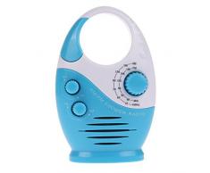 Domybest Mini AM FM Radio de Douche à Suspendre de Salle de Bain étanche Musique Radio 3 Couleurs Bleu