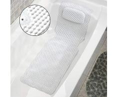 Oreiller de bain de Filfeel, tapis matelassé doux de baignoire de matelas doreiller de coussin de matelas de Bath de spa de corps avec respirable
