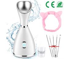 Aiemok Vapeur Visage Vaporisateur, Vapeur pour le Visage Sauna Spa Nano Ionique Visage Steamer Mist Vapeur et de Vapeur Inhalateur Humidificateur Vapeur Facial pour Nettoyage en Profondeur Pore