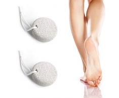 Pierre Ponce Naturelle 2 Pcs ,des outils de pédicure de lave, Soin pour Les Pieds, de Soins les Mains de Pieds Durs Secs à Sec Visage CorpsFissuré Talon