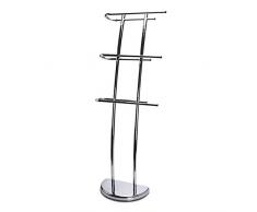 MSV 140384 Porte-Serviettes sur Pied Métal Chromé 30 x 18,5 x 104 cm